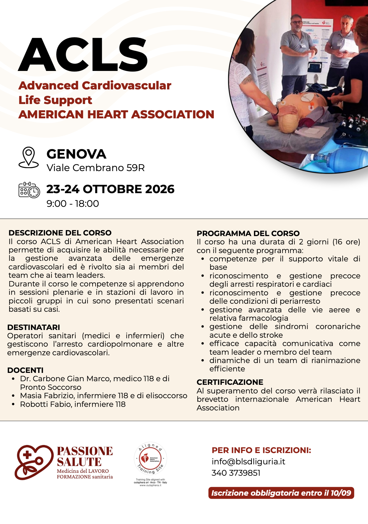 BLS HC PROVIDER 17 MAGGIO 2026 GENOVA